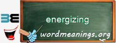 WordMeaning blackboard for energizing